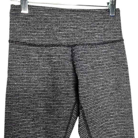 LULULEMON Wunder Under Crop Heathered Herringbone Leggings Size 4 - Picture 4 of 9